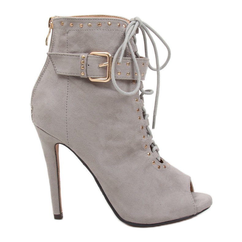 Stivali grigi con dita aperte grigio SY-29P Grigio