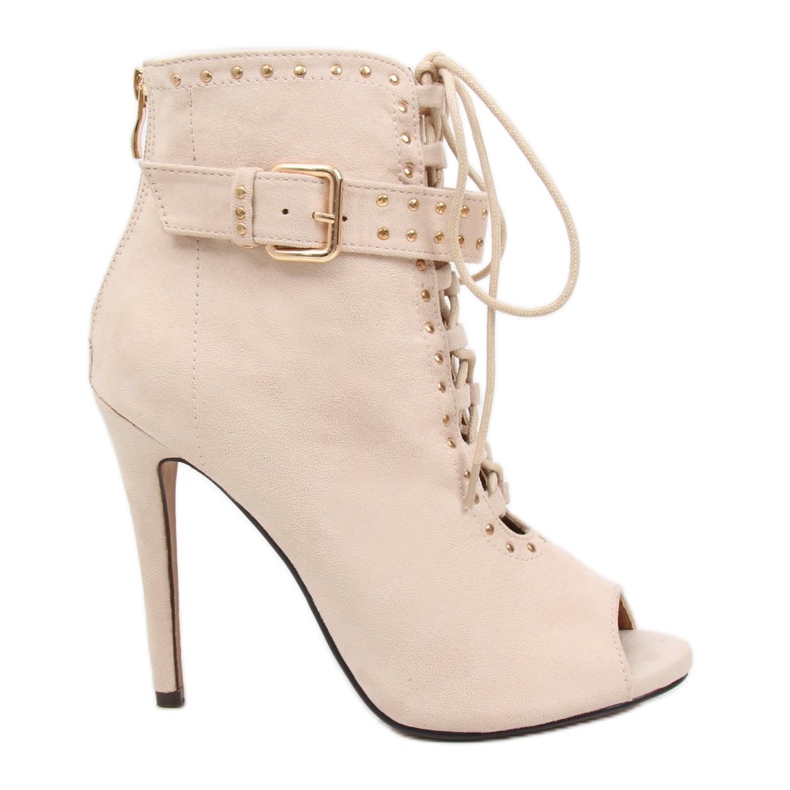 Stivali beige con dito aperto beige SY-29P Beige