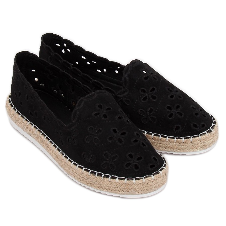 Espadrillas nere traforate LT112 Black nero