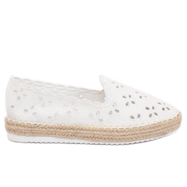 Espadrillas traforate bianche LT112 White bianco
