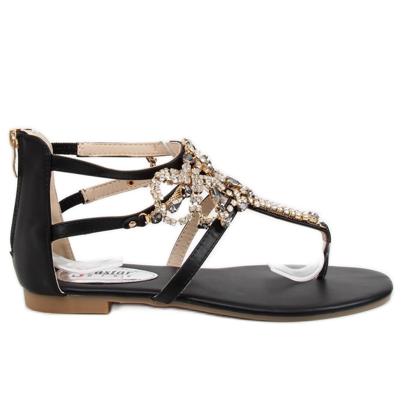 Sandali neri con pietre JH64P Black nero