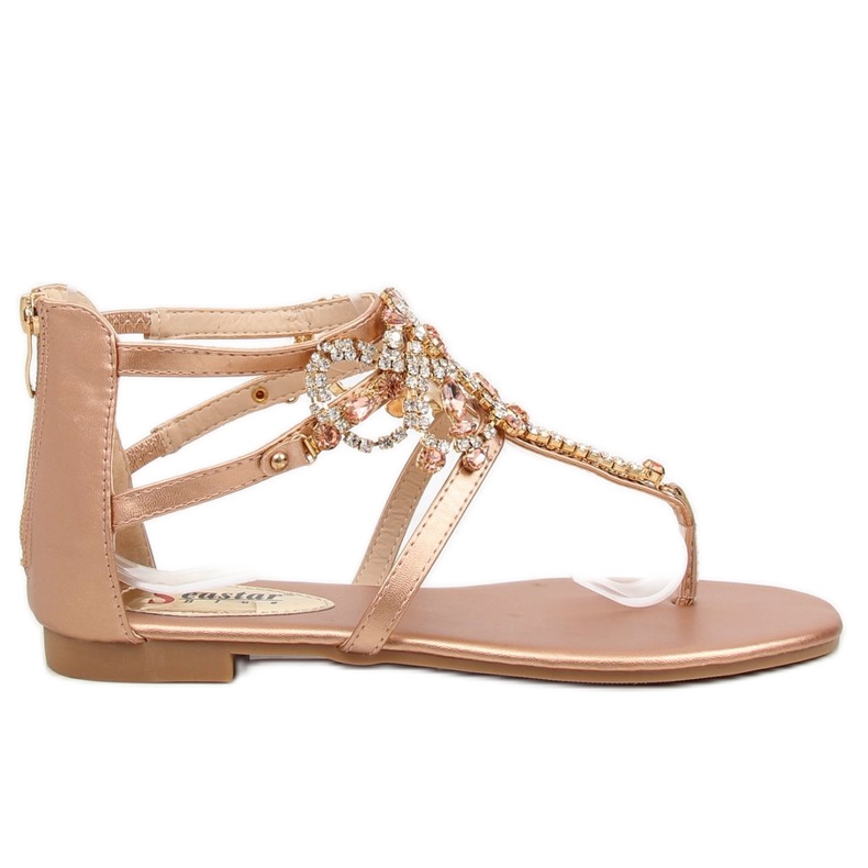 Sandali con pietre champagne JH64P Champagne rosa