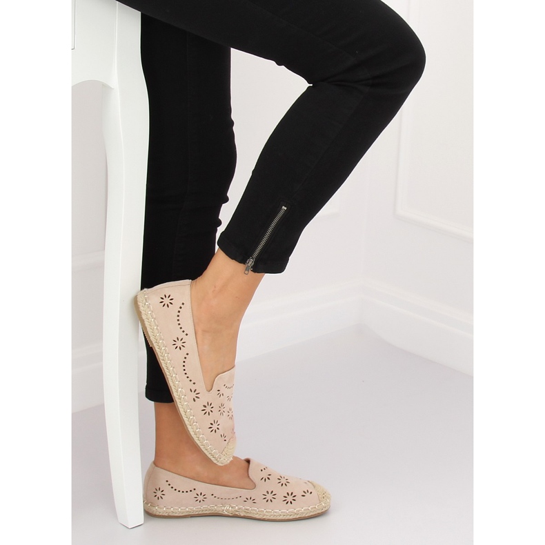 Espadrillas beige traforate 9023 Beige II-GAT