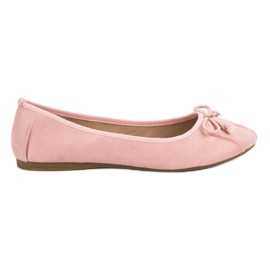 Lucky Shoes Ballerine rosa legate