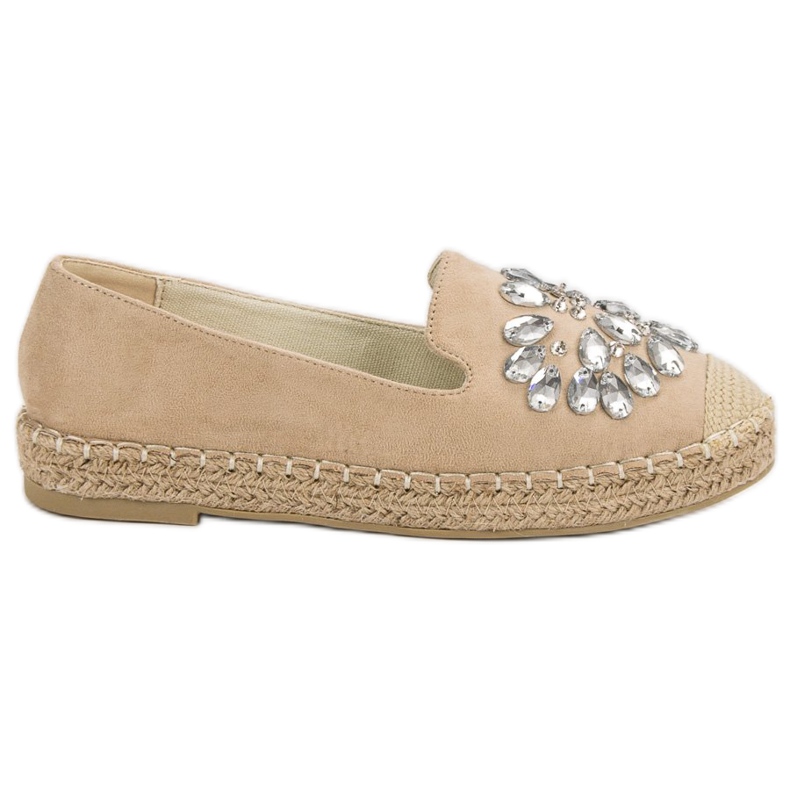 Small Swan Espadrillas In Camoscio Con Ornamenti marrone