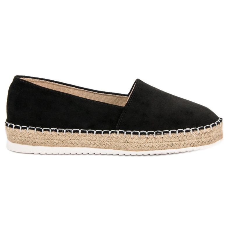 Small Swan Espadrillas in camoscio nero