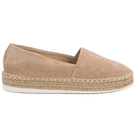 Small Swan Espadrillas in camoscio beige