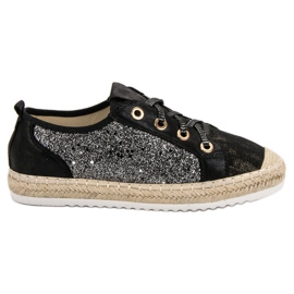 Espadrillas legate nero