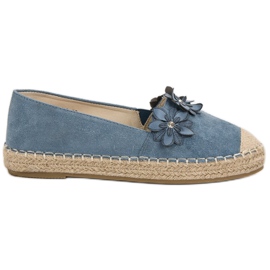 Espadrillas Con Fiori blu