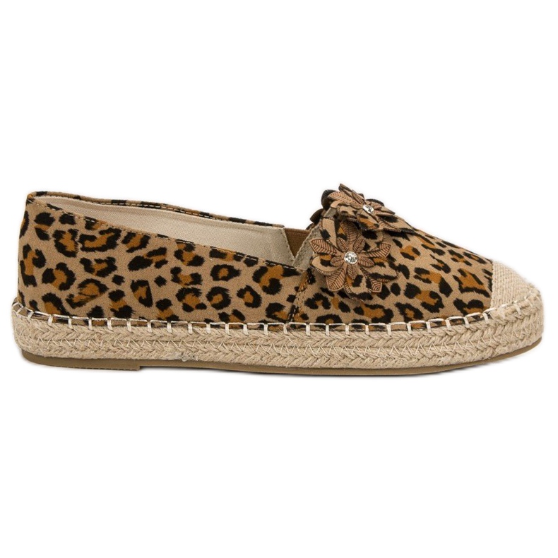 Espadrillas Con Fiori marrone