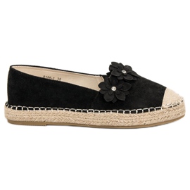 Espadrillas Con Fiori nero