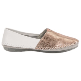 Slip on VINCEZA in pelle bianco giallo