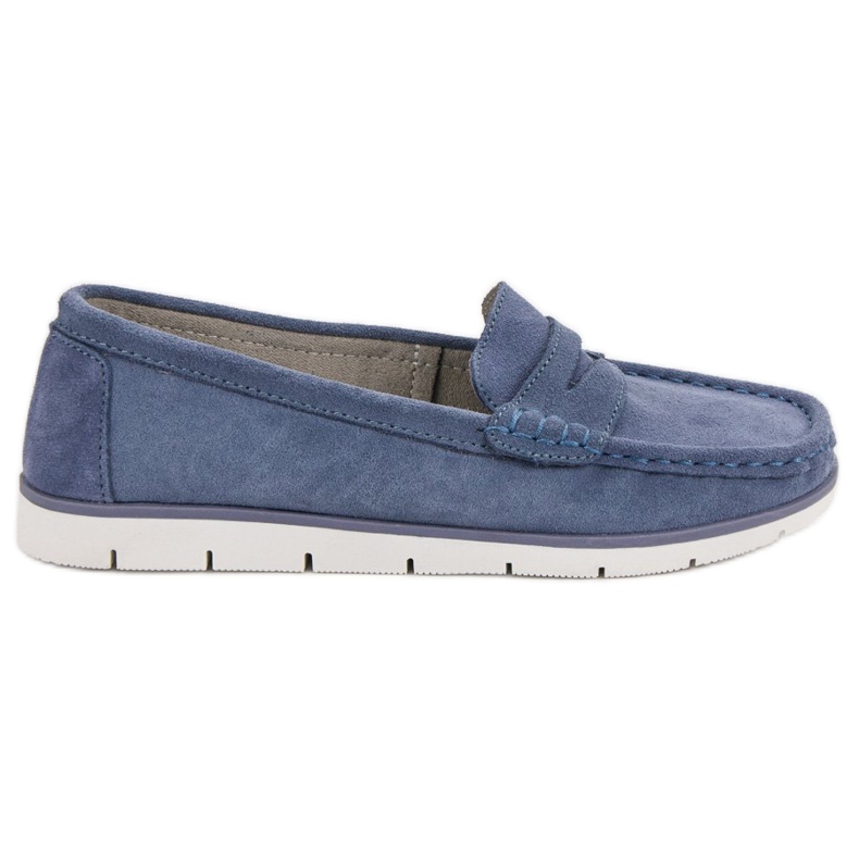 Mocassini VINCEZA in pelle blu