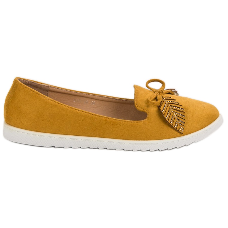 Comer Ballerine in camoscio senape giallo