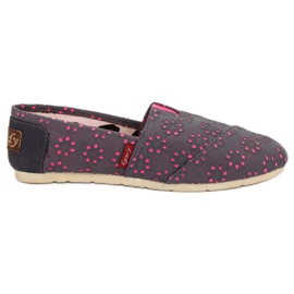 L. Day Espadrillas senza lacci grigio rosa