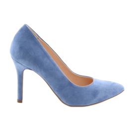 Décolleté con tacco a spillo scarpe da donna Edeo 3313 blu