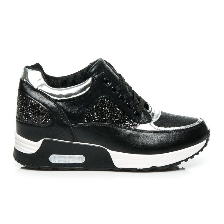 L&H Scarpe da ginnastica lucide nero