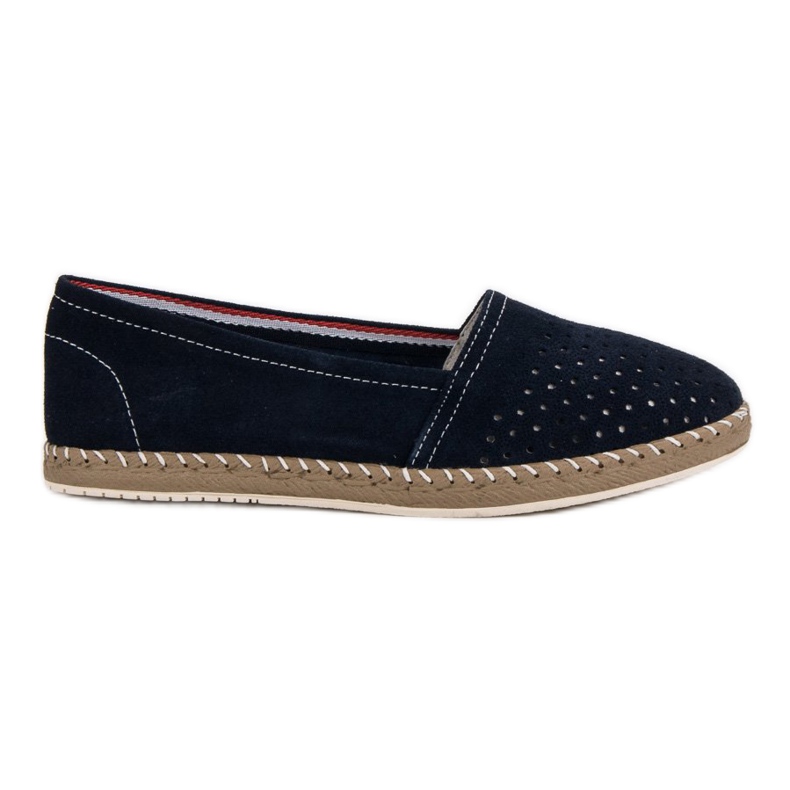 Filippo Espadrillas in pelle blu navy