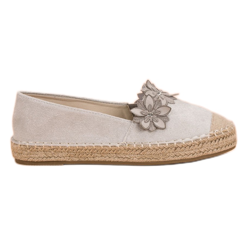 Espadrillas Con Fiori grigio