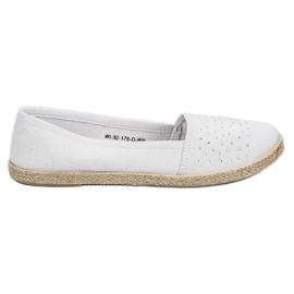 Espadrillas Bianche Con Cristalli bianco