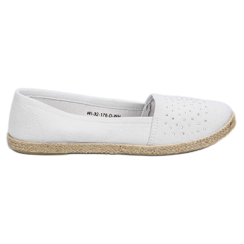 Espadrillas Bianche Con Cristalli bianca