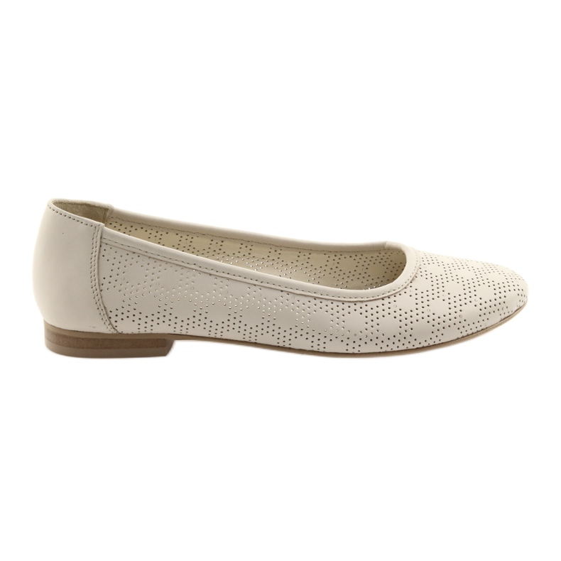 Ballerine donna beige pelle Angello 1780