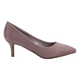 Ideal Shoes Comode pompe su uno spillo viola