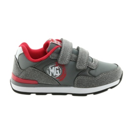 American Club Scarpe sportive con soletta in pelle americana BS08 grigio rosso