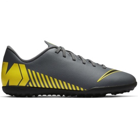 Nike Mercurial Vapor X 12 Club Tf Jr AH7355-070 scarpe da calcio nero grigio