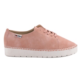 Scarpe allacciate polverose VICES rosa