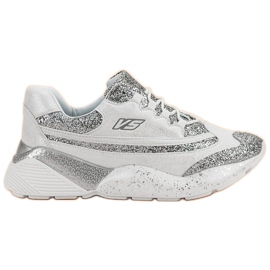 Scarpe sportive con glitter VICES bianco