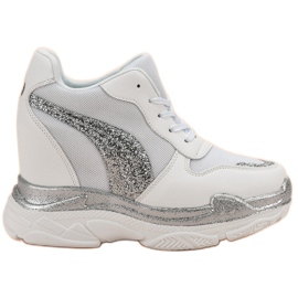 Sneakers Bianche Con Glitter VICES bianca