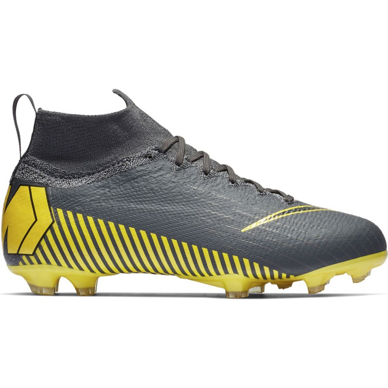 Nike Mercurial Superfly 6 Elite Fg Jr AH7340-070 scarpe da calcio nero grigio