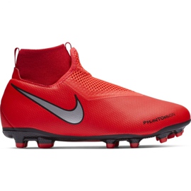 Scarpe da calcio Nike Phantom Vsn Academy Df FG / MG Jr AO3287-600 rosso rosso