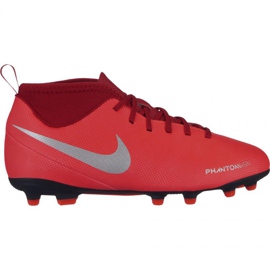 Nike Phantom Vsn Club Df Fg Mg Jr AO3288-600 scarpe da calcio multicolore arance e rossi