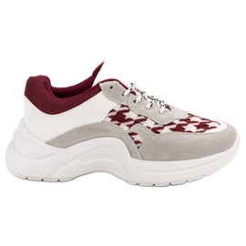 Kylie Scarpe sportive con motivo grigio rosso