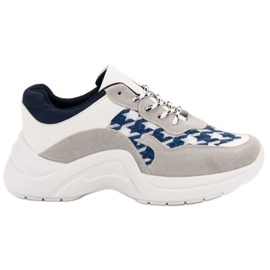 Kylie Scarpe sportive con motivo blu grigio