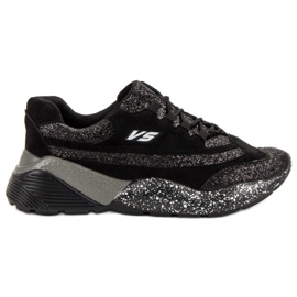 Scarpe sportive con glitter VICES nero