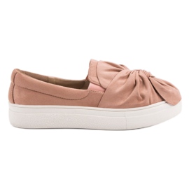 Slippers In Camoscio Con Fiocco VICES rosa