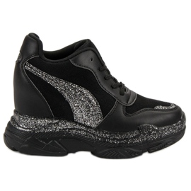 Sneakers Nere Con Glitter VICES nero