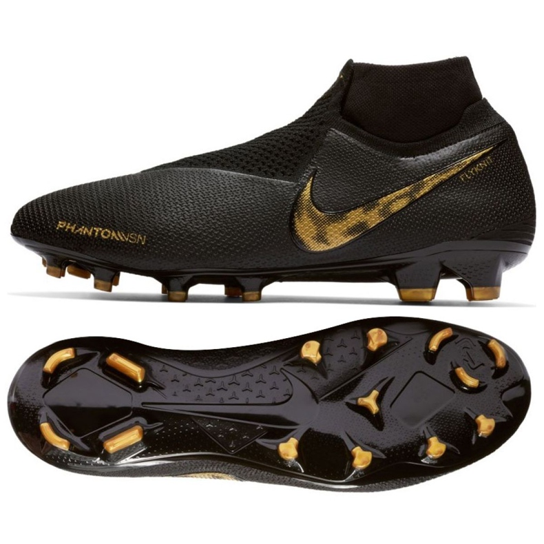 Nike Phantom Vsn Elite Df Fg M AO3262-077 scarpe da calcio nero nero