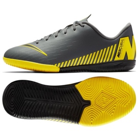 Scarpe indoor Nike Mercurial VaporX 12 Academy Gs Ic Jr AJ3101-070 grigio grigio