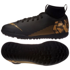 Nike Mercurial SuperflyX 6 Club Tf Jr AH7345-077 scarpe da calcio nero nero