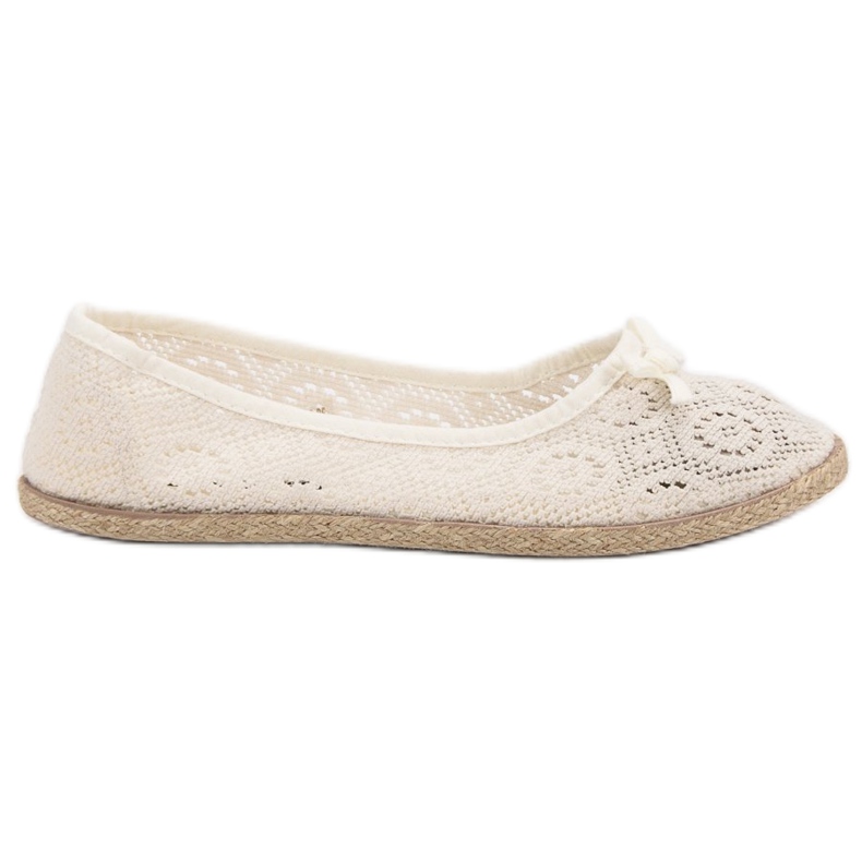 Ballerine in pizzo beige