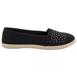 Espadrillas Nere Con Cristalli nero