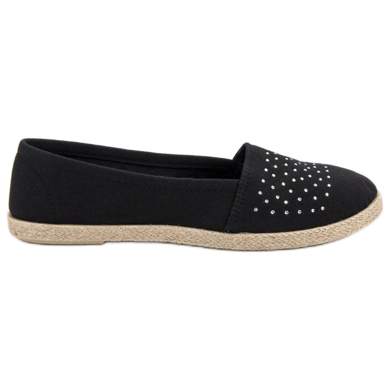 Espadrillas Nere Con Cristalli nero
