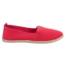 Scarpe da ginnastica rosse senza lacci rosso