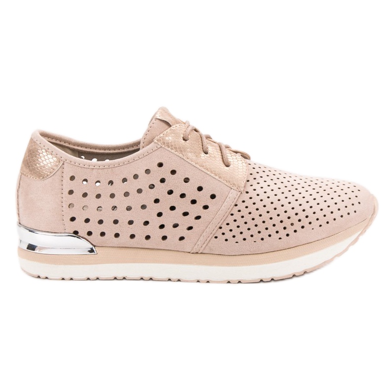 Aclys Scarpe brogue rosa traforate marrone