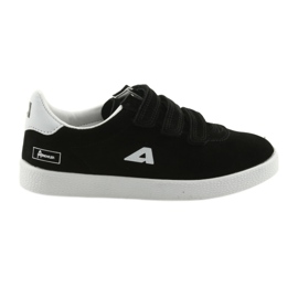 Scarpe sportive inserto in pelle American Club BS06 bianca nero