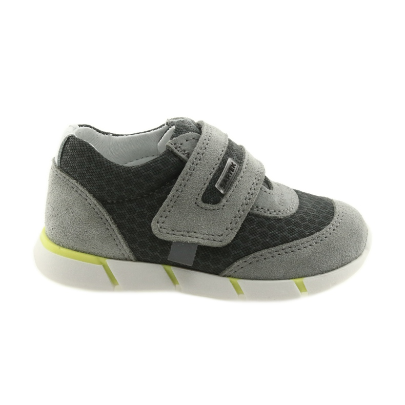 Semi -sport in pelle Velcro 51949 Bartek grigio